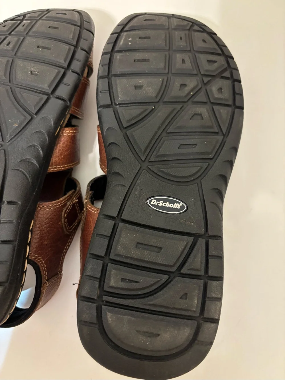 DR SCHOLLS Men’s Brown Leather Closed Sandals Size 10M